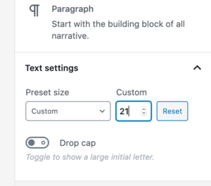 Change Font Size in WordPress Gutenberg - custom sizes